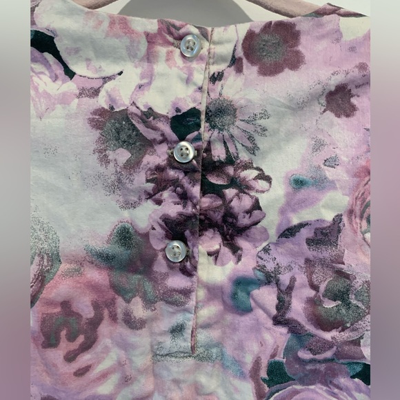 Gap purple and grey floral dress with grey bloomers. Size 18-24 months. - Picture 6 of 6